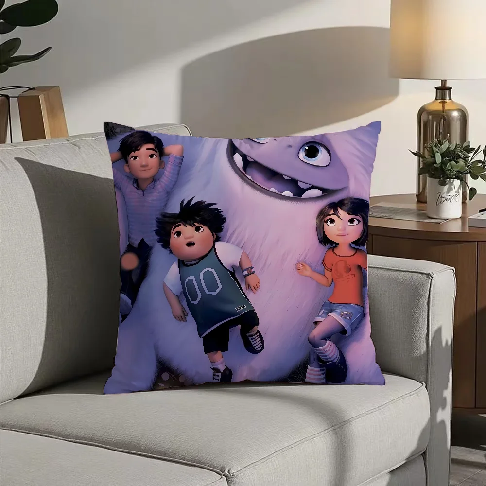 A-Abominable movie MG Pillow Case Double Sided Printed Cushion Cover Soft Short Plush Sofa Decorative Home Decoration