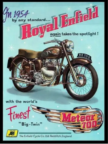 Royal Enfield vintage style metal sign man cave shed Home Decor plaque