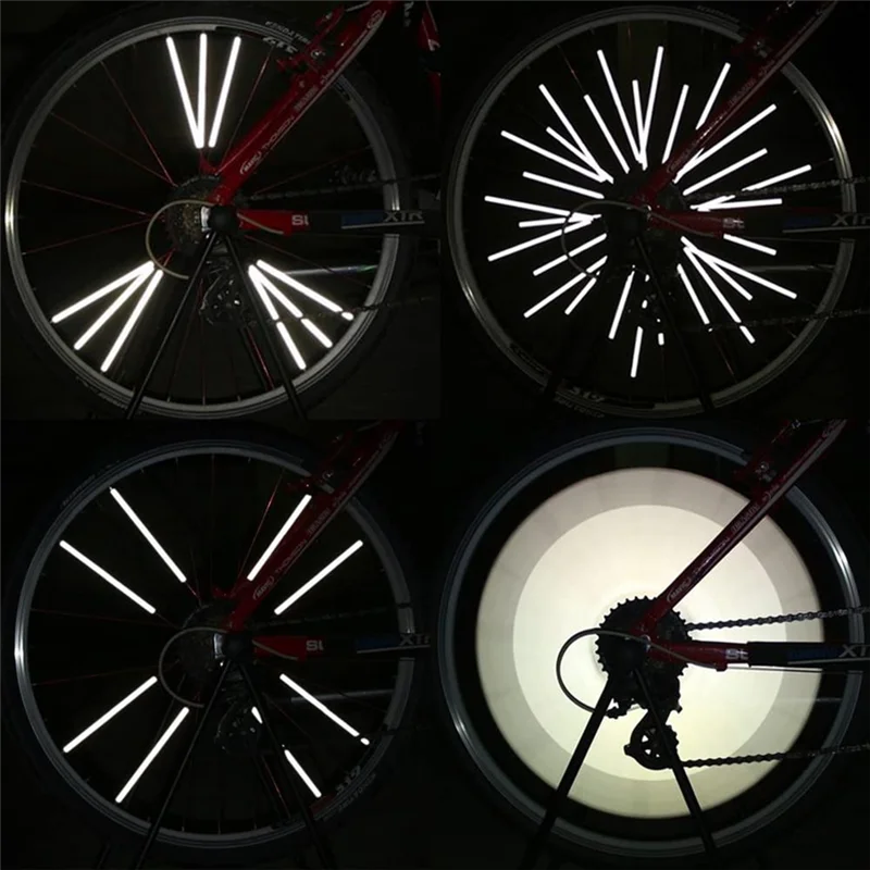 

B48B-Водонепроницаемые чехлы на отражатели велосипедных спиц Светоотражающие чехлы для ночной езды на велосипеде, улучшенная видимость, простая установка