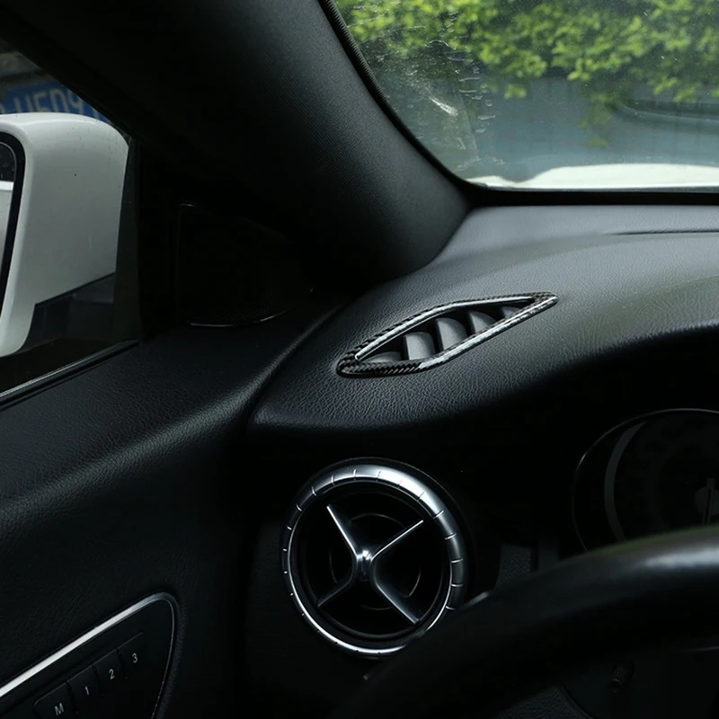 For Mercedes Benz A GLA CLA Class W176 X156 C117 Carbon Fiber Dashboard Air Condition Outlet Decor Cover Trim