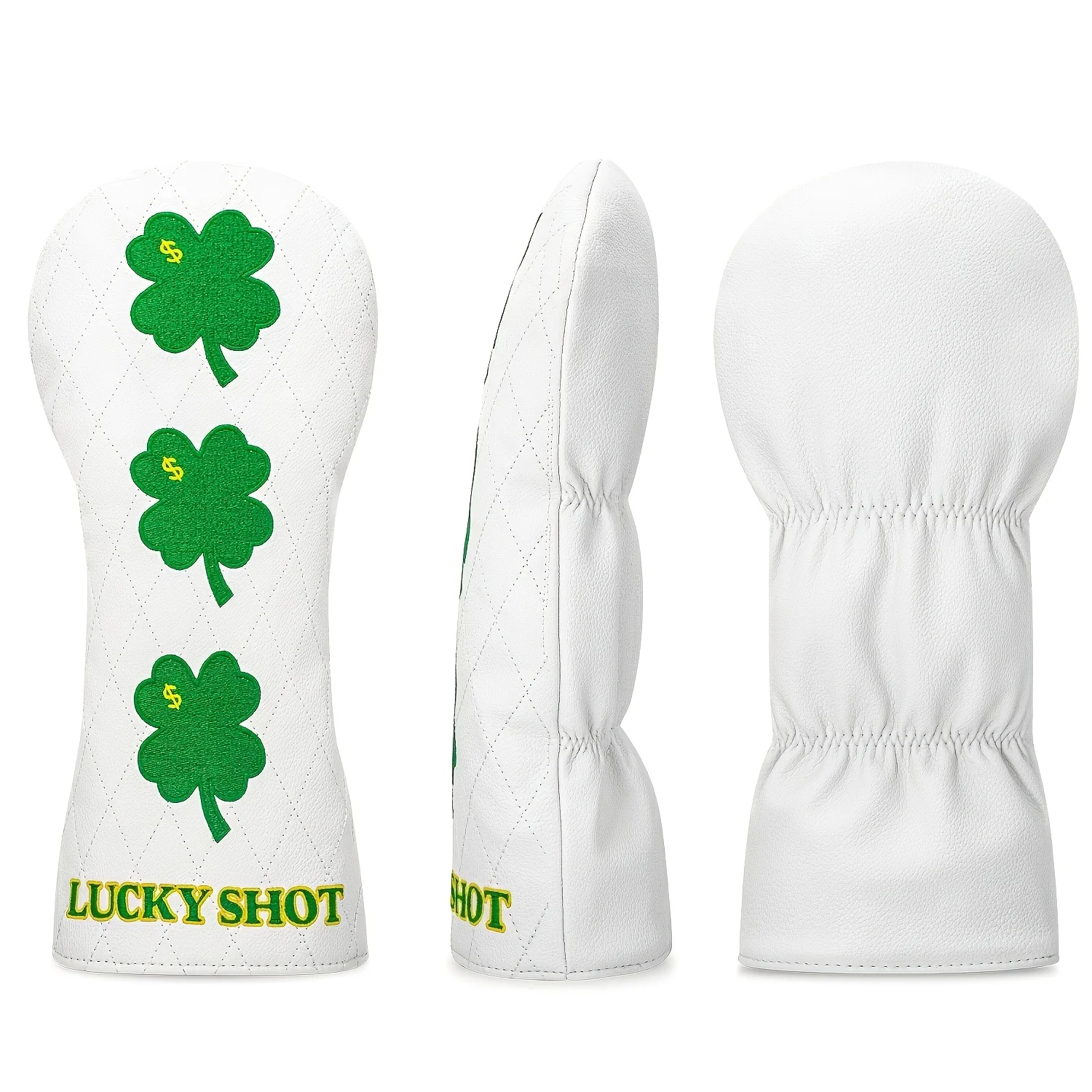 1pc/3pcs Four-Leaf Clover Dollar Design Style, Driver, Fairway Wood Club, Hybrid Head Cover, Suitable for Male And Female - view 5