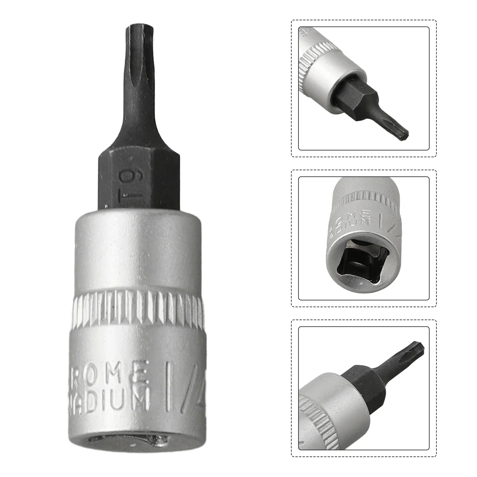 1pc Torx Bit Sockets 1/4 Inch Driver Star Bit T8/10/15/20/25/27/30/40 Screwdriver Bits  Bit For Factory Repair Shop Home Furnish