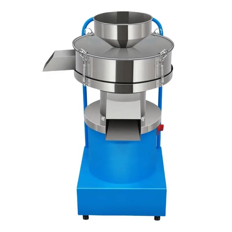 2026 New 420mm Stainless Steel 304 Rotary Vibrating Screen for Liquid & Solid Separation, High Precision Automatic Sieve Machine
