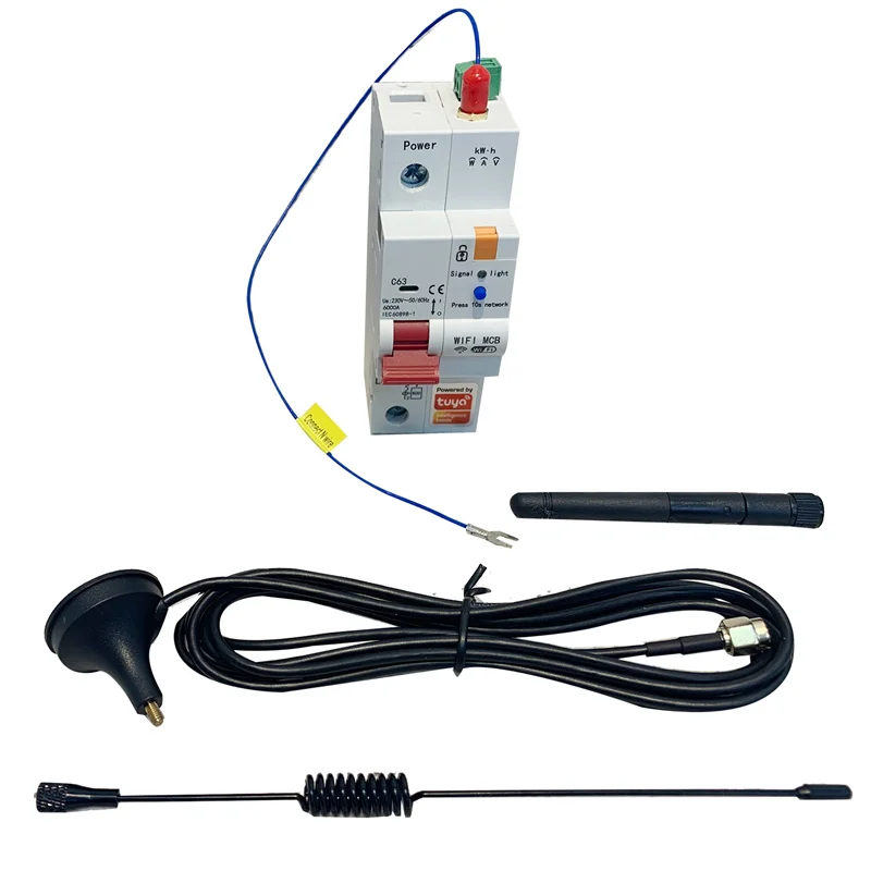الذكية الكتابة على الجدران واي فاي القياس مع حماية التسرب بوابة كهربائية المنزلية 1P قطاع دارة 63A الموقت مفتاح رئيسي ، نوع A D
