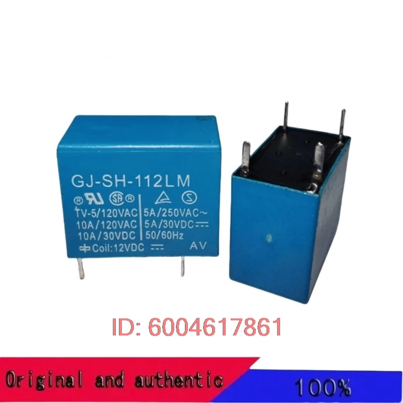 5PCS 100%  New original GJ-SH-105LM 4PIN GJ-SH-112LM 10A GJ-SH-124LM GJ-SH-112DM  GJ-SH-124DM  RELAY