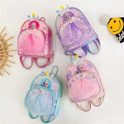 Disney Frozen Backpack Kawaii Elsa Anna Children Sequins Backpack Small Schoolbags Cute Bag for Children Festival Gifts