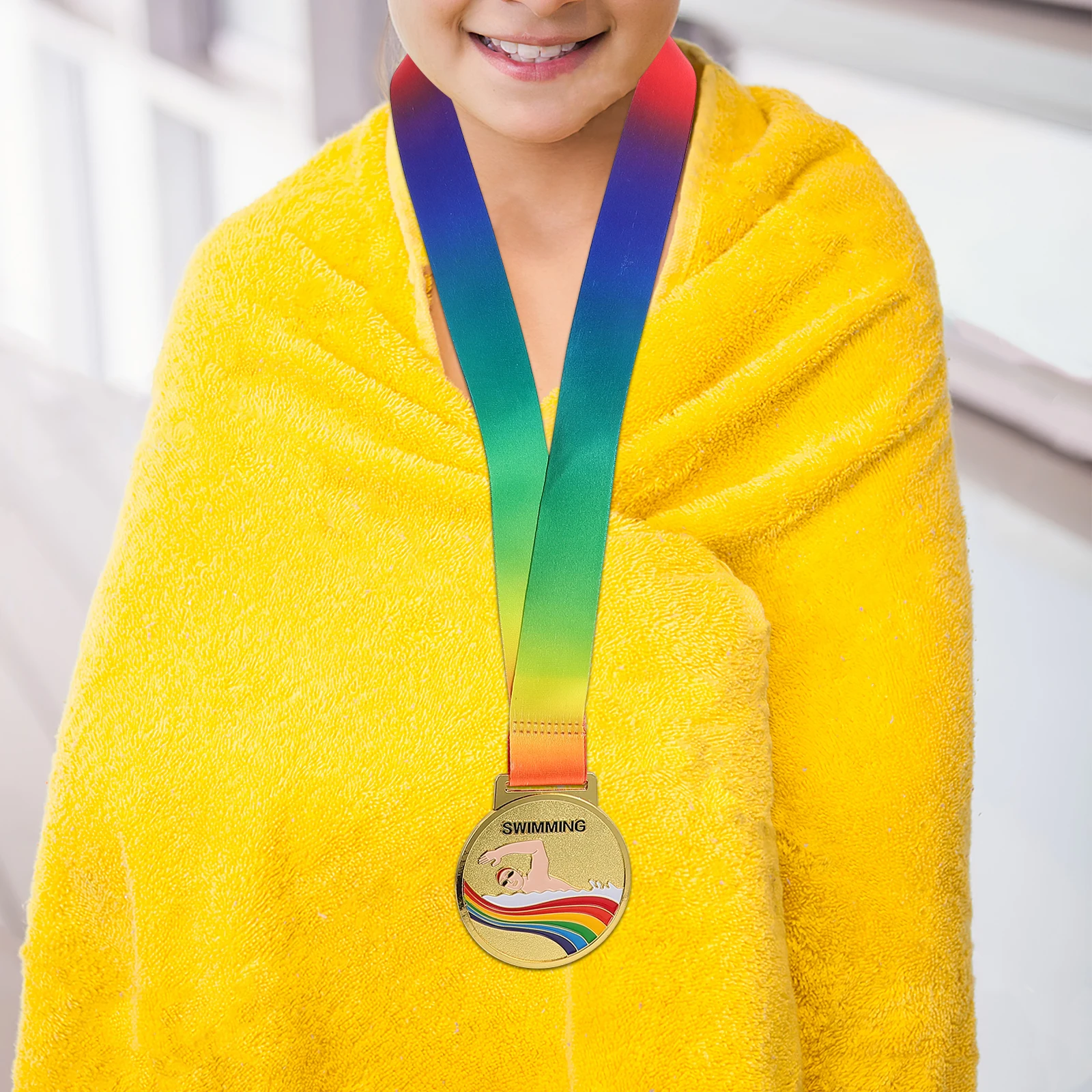 

Swimming Medal Contest Medals Sports Golden Metal Event First Place Listing Child