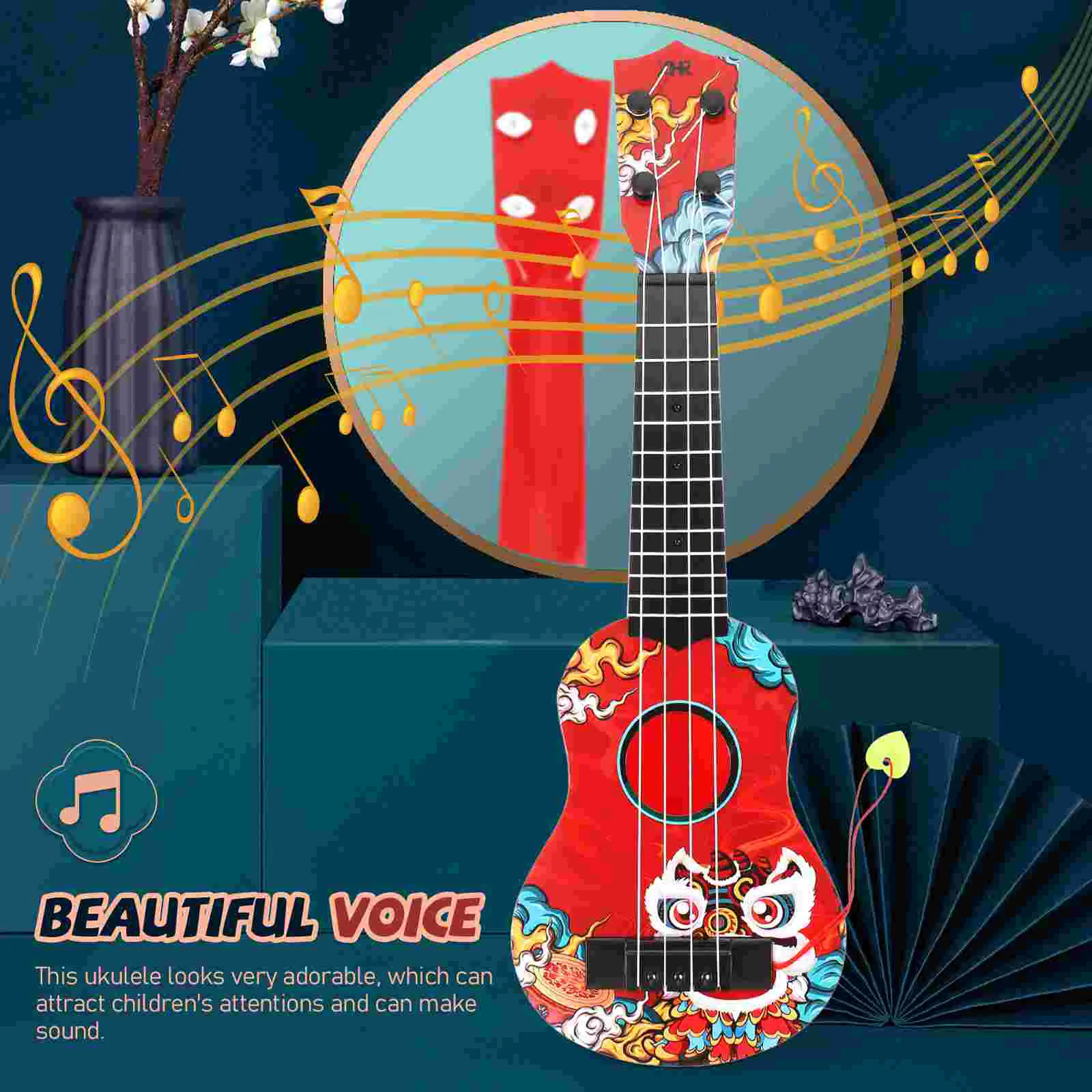 Children's Ukulele Early Education Toy Kid Educational Guitar for Kids Plaything Musical Instrument Beginner Model Gift