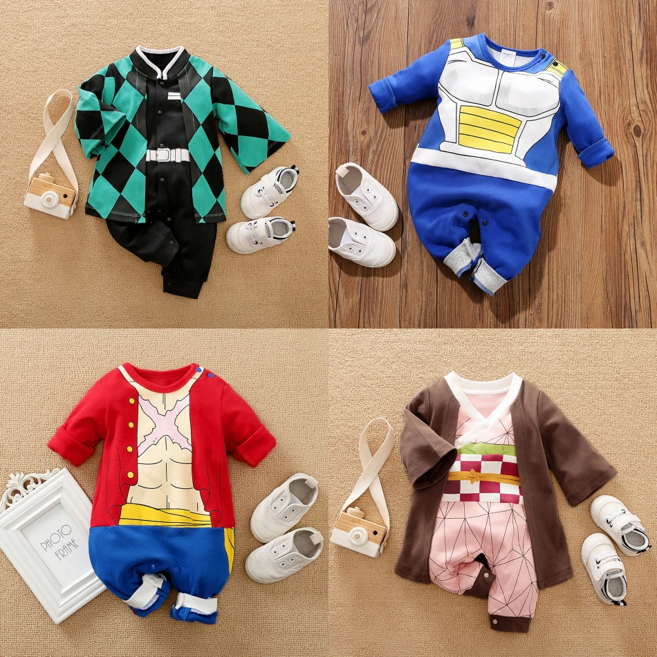 Mamelucos de rol de animación de bebé traje de entrenamiento de recién nacido Ropa de Anime para niños 2026 disfraz de disfraz de dibujos animados de Halloween