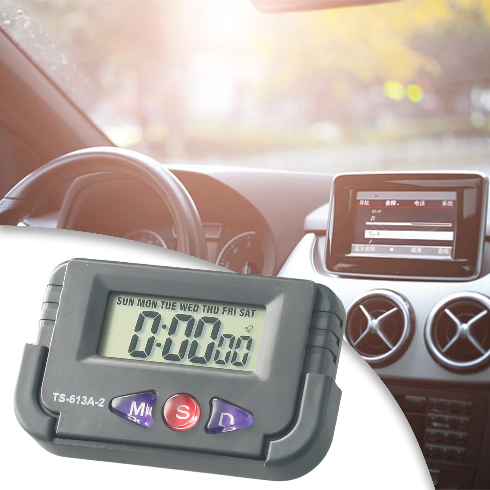 ABS Material Brand New Easy To Carry High Quality Car Clock Includes Manual Multipurpose Travel Clock With Stand