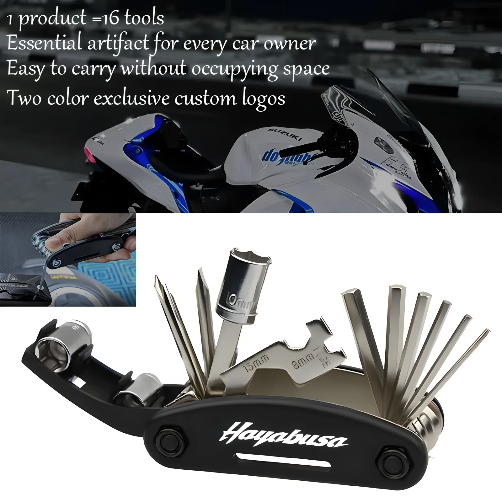 Für HAYABUSA GSX1300R GSX 1300R GSXR1300 Hayabusa 2008-2024 + Zubehör Motorrad Tragbare Werkzeug Reparatur Schraubendreher-set