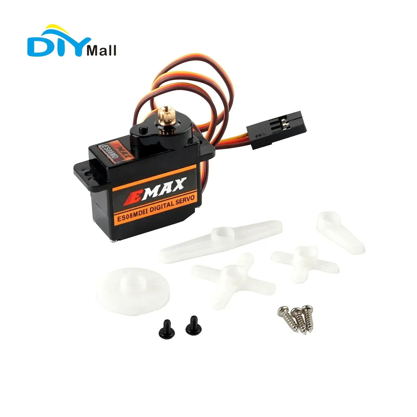 

EMAX ES08MDII цифровой серводвигатель 12 г 2 кг высокоскоростной мини-металлический механизм для дрона RC вертолет робот