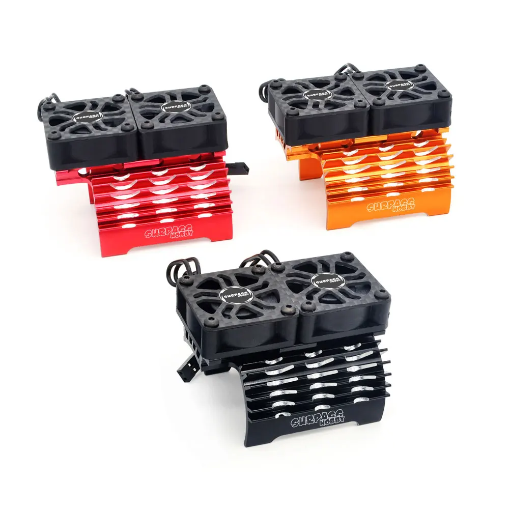 SURPASS HOBBY 40/42mm RC Motor Cooling Fan Metal Heat Sink Holder 8.4V 27000RPM for 1/8 RC Car Brushless Motor 4068 4074 4268