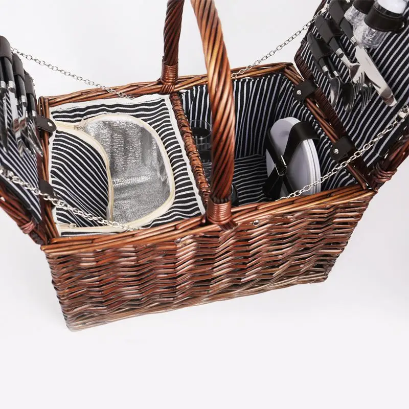 

Natural Color Hand Woven Large Wicker Basket Baby Gift Storage Set Kitchen Bathroom Wood