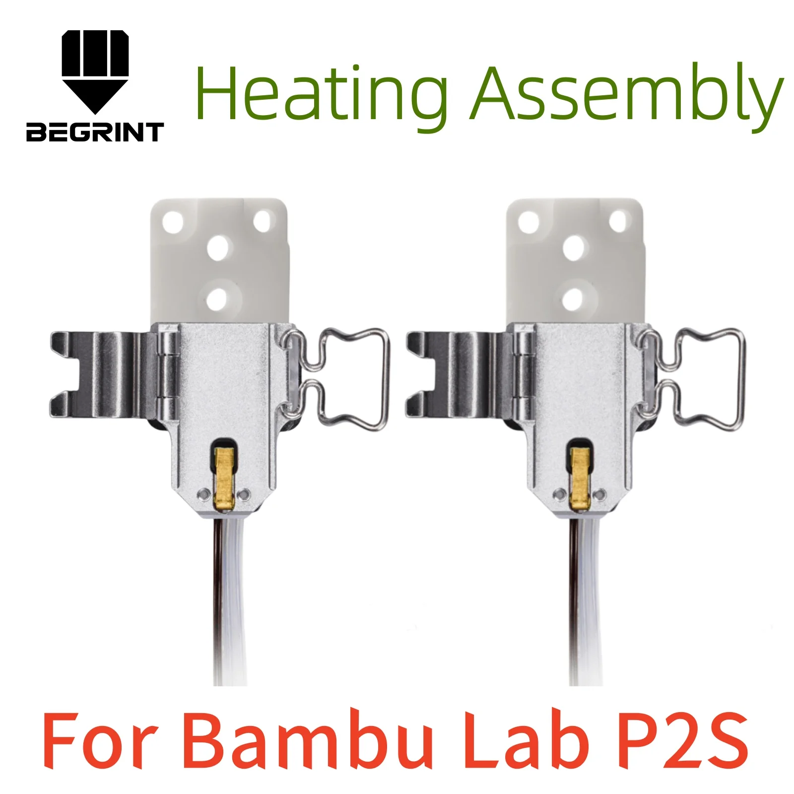 Premium Heating Block Assembly for Bambu Lab P2S 3D Printer Hotend Heating Component Equippe with Heater Cartridge Thermistor