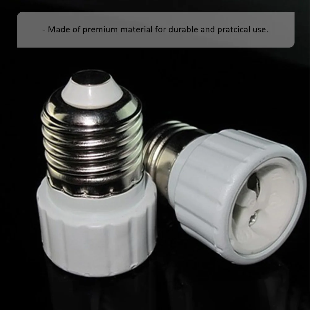 

6pcs E27 to GU10 Lamp Holder Adapter White Plastic Socket Converter for Halogen LED CFL Screw-in Base Without Tools Lighting