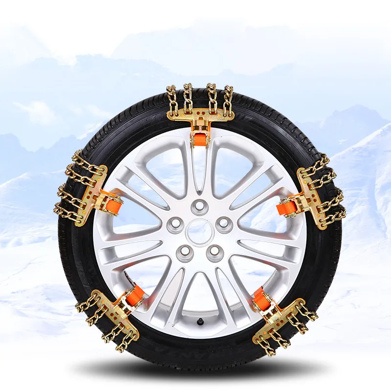 2023 Car Tire Correntes De Neve 4 Barras Manganês Aço Roadway Segurança Inverno Emergência Neve Cadeia SUV Pickup Universal Neve Cadeia Pneu