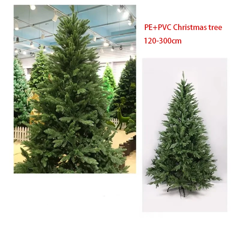 Artificial Encrypted Christmas Tree PE PVC Material 1.2-3m Green Simulation Christmas Tree Home PartyHoliday Decoration Ornament