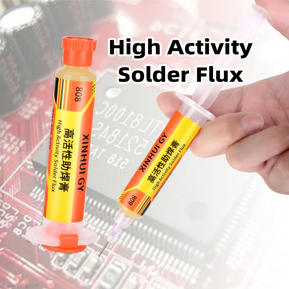 Mobile phone board maintenance solder welding table flux brand-new RA-808 high activity disposable rosin paste needle tube weldi