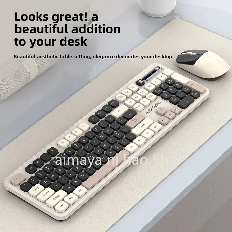WK500 office wireless silent keyboard mouse set business boys and girls desktop notebook universal