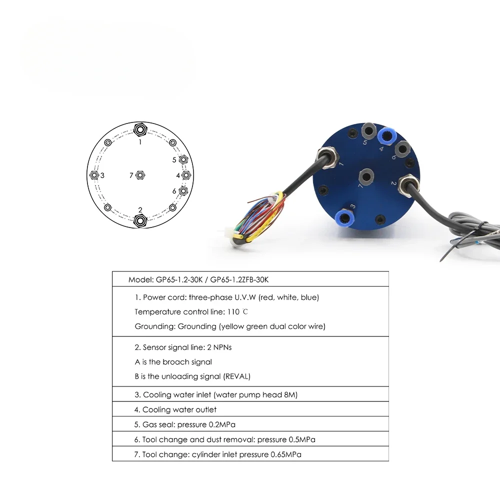 

G-Penny 1.2kw ISO20 ATC Spindle Motor Water Cooled Spindle D=65mm Automatic Tool Change 130v 0-30000rpm 0.005mm Accuracy