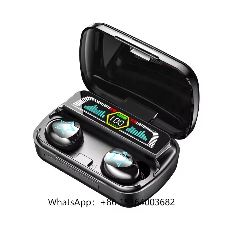 

Hot Sale AS07 TWS True Wireless Earbuds LED Digital Display Sport Waterproof Power Bank In-Ear Style Dynamic for Mobile Phone