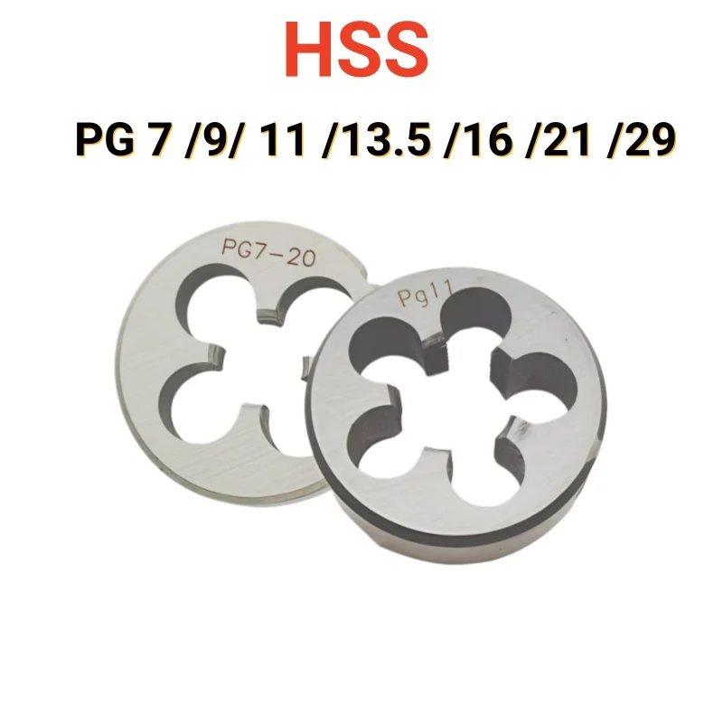 

1PCS 80 Degree German Standards Conduit Round Die PG 7 9 11 13.5 16 21 29 Straight Flute Gas Cylinders PG Round Dies