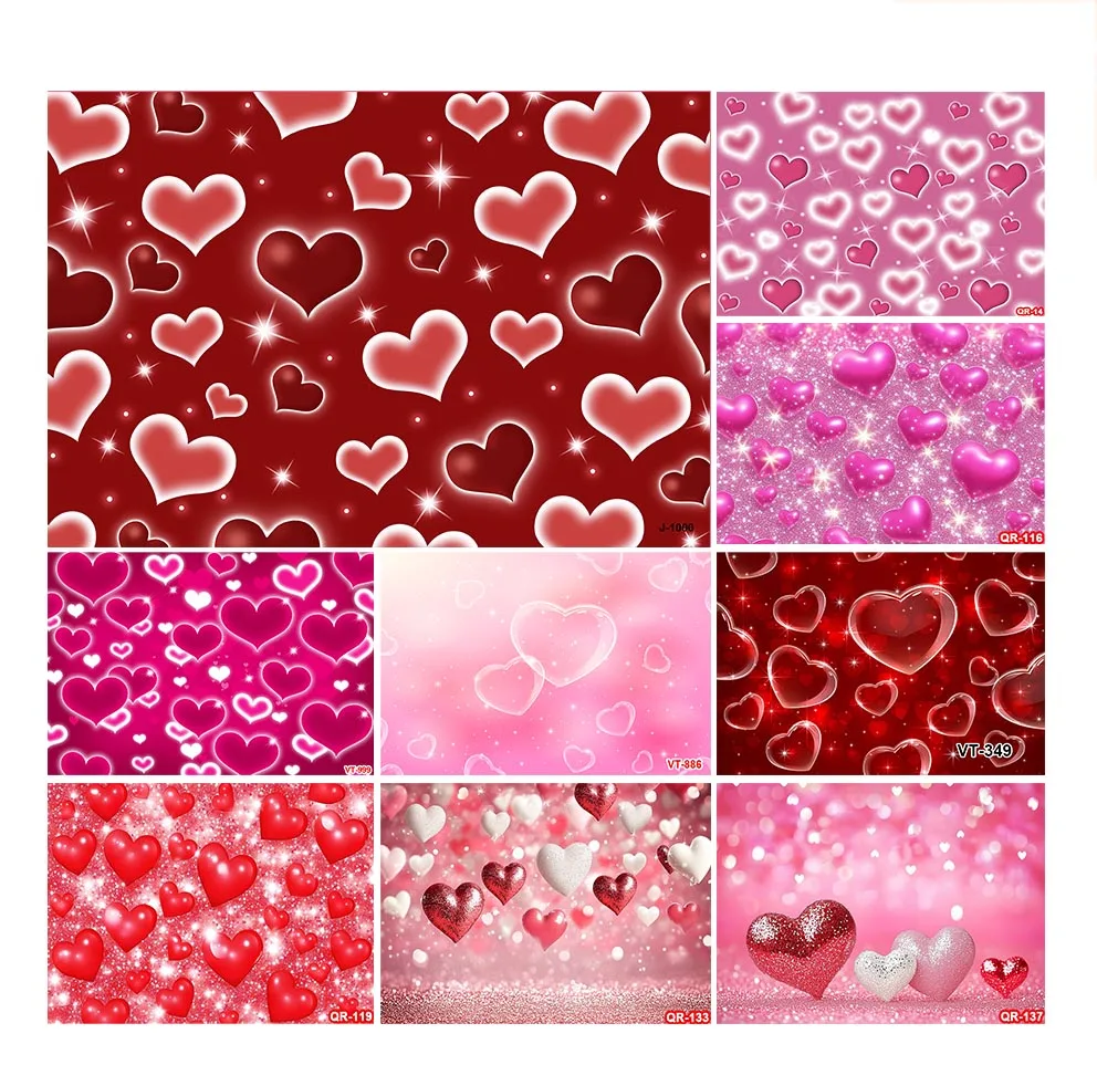 Early 2000s Photography Backdrop Red Heart Photo Backdrop Valentines Heart Stars Valentines Day Party Decoration Newborn Kids