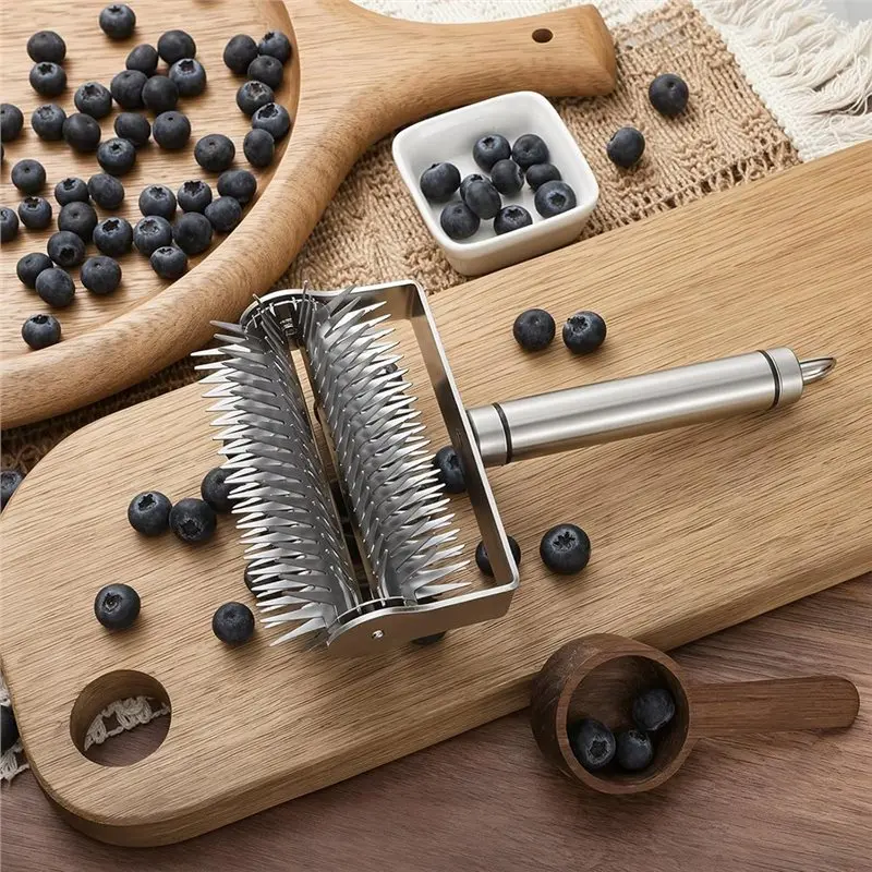 Freeze Drying Pin Roller For Blueberries Honey Uncapping Roller Stainless Steel For Pizza Tool Dough Punch