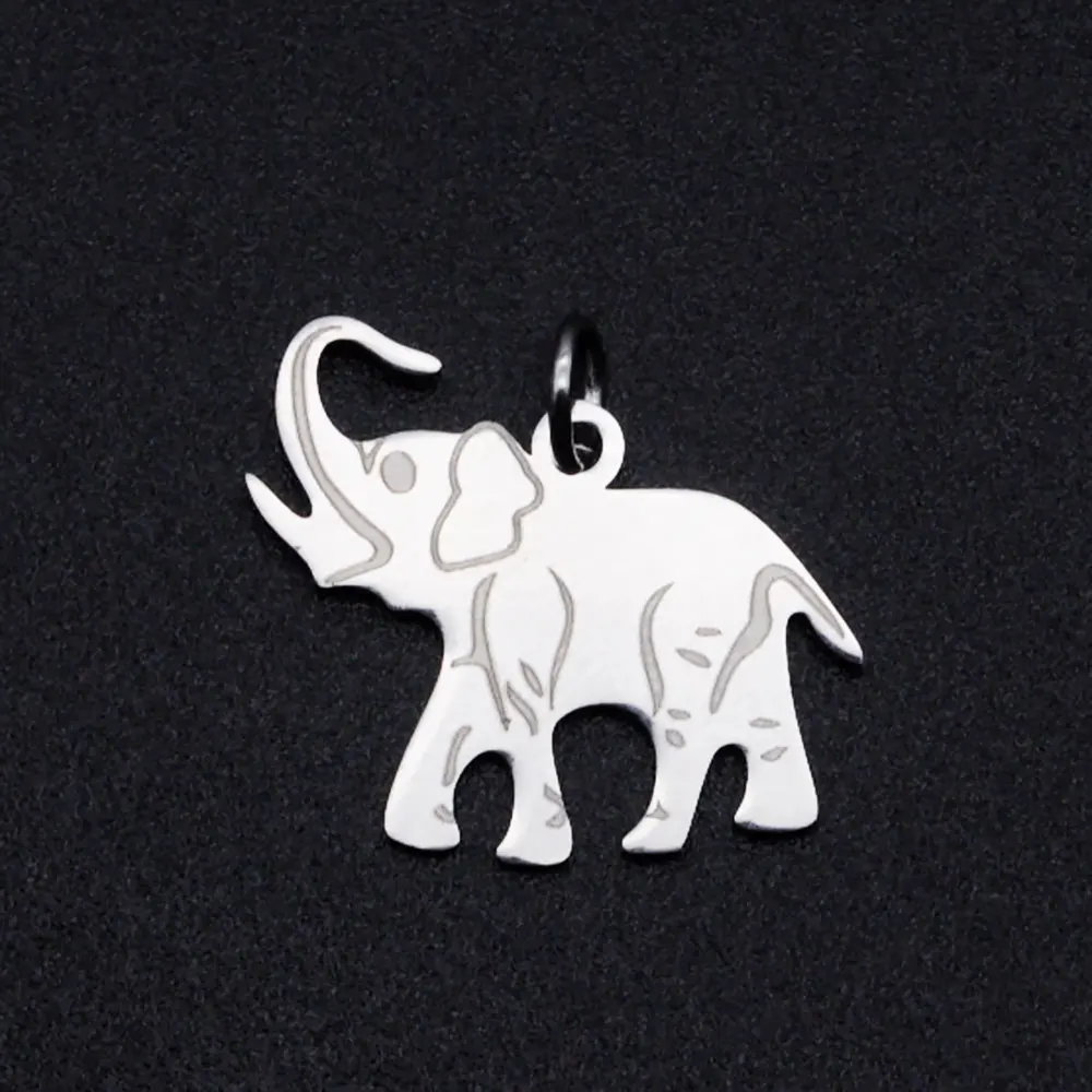 10pcs/lot 316 Stainless Steel Hamsa Hand Charm Pendant  Wholesale Jewellery Making DIY Jewelry