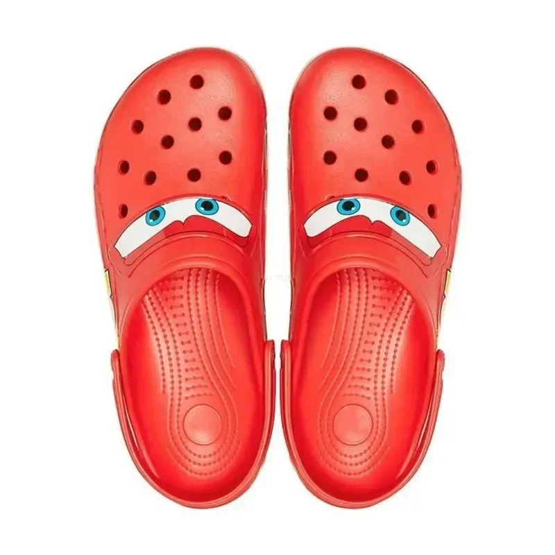 Aoger-Pantoufles de plage pour l'extérieur, Disney Rains Mcqueen, Pixar Crocs, dessin animé mignon, anime, piscine, anti ald Crocs, chaussures de voiture No95