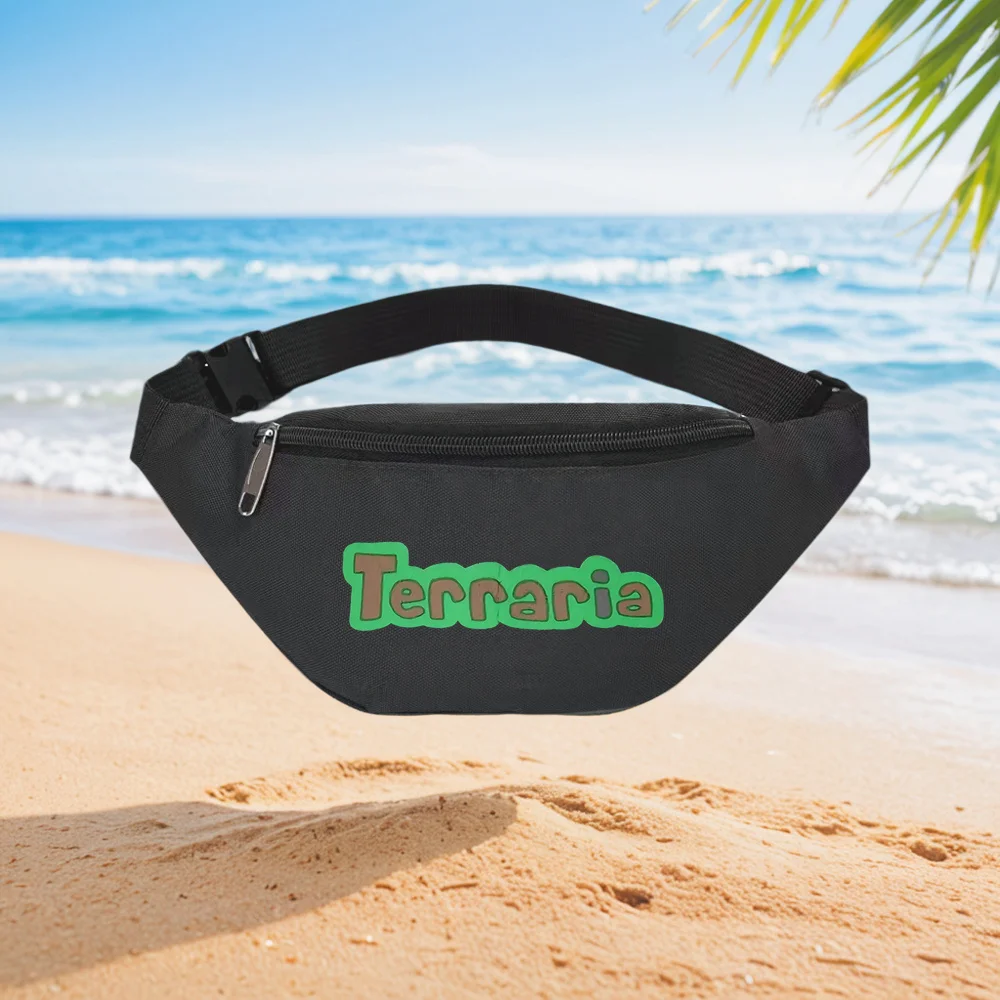 Terraria Game Glow-in-the-Dark Design Waist Backpack Crossbody Chest Bag Street Casual Sporty Fashionable Simple Unique Printed