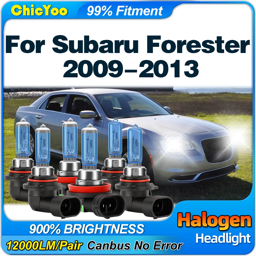 

30000LM Halogen Headlight Bulbs 300W Car Headlamps 6000K White Fog Lamps 12V For Subaru Forester 2009 2010 2011 2012 2013