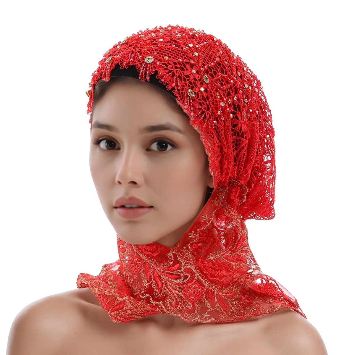 

Fashion Lace Tassel Fringe Shawl Scarf Muslim Hijab Soft Lightweight Head Wrap Elegant Beach Sunscreen Bandana Women Daily Wear