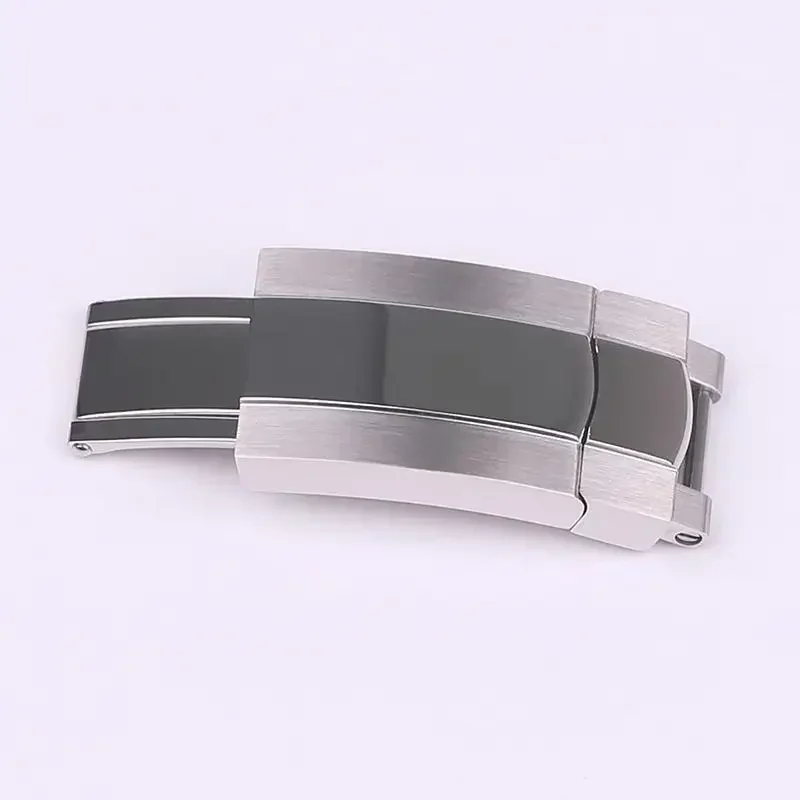 904L Stainless Steel Folding Buckle for Rolex Submariner Oysterflex Daytona GMT Watch Band Strap Deployment Clasp 16X9mm