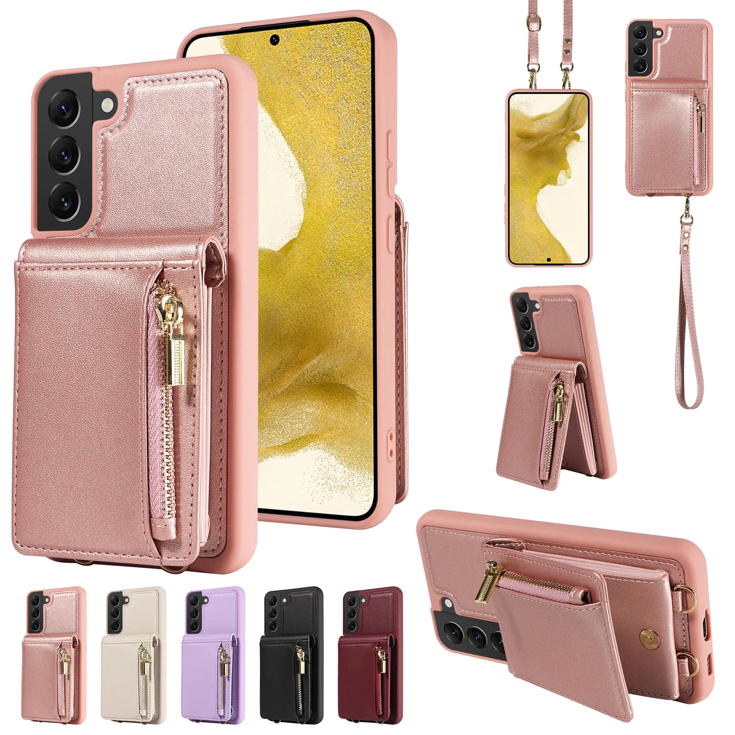 11X*Organ Leather case Wallet Anti-fall Flip Phone Case for SAMSUNG GALAXY S23 S24 S21 S22 FE Plus ULTRA