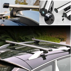 Universal 135CM Car Roof Racks Cross Bars Crossbars 150 330LBS For Car With Side Rails Work With Kayak Cargo Ski Racks