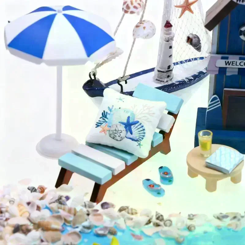หมอนจำลองรูปชายหาดฤดูร้อน 3 ชิ้น สำหรับบ้านตุ๊กตา ของเล่นจิ๋ว ตกแต่งโซฟา ฉากบ้าน ของตกแต่งบ้านตุ๊กตา