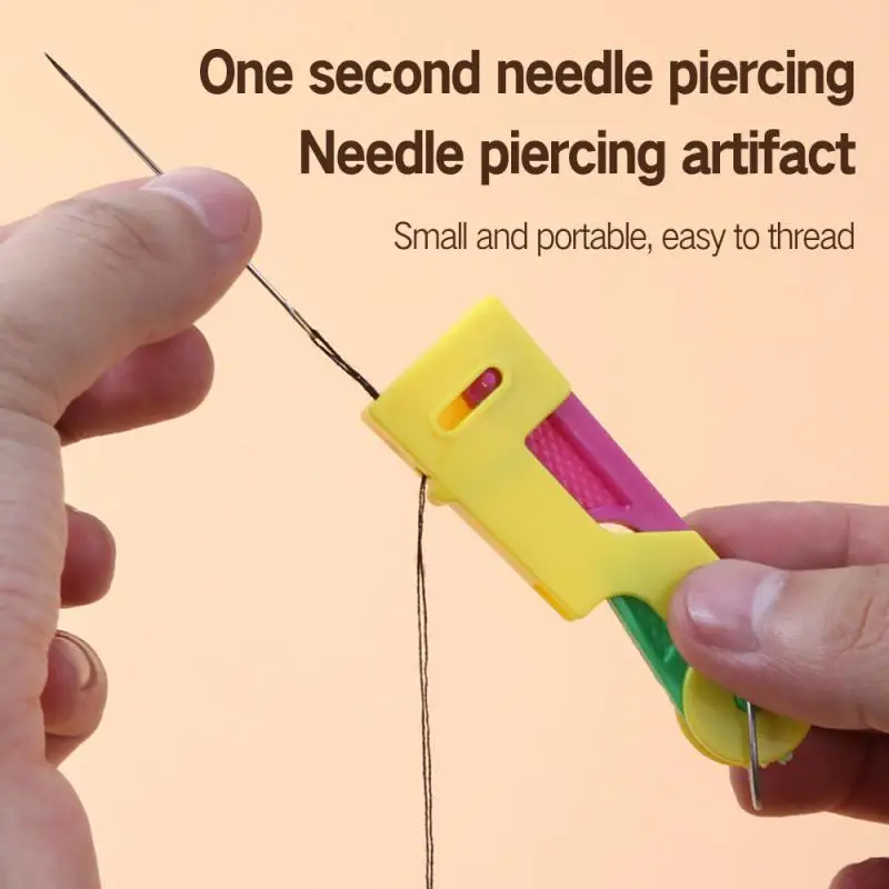 Household Needle Threader Stitch Insertion Tools For Sewing Machine Needle Inserter Manual Needle Threader Sewing Craft Tool