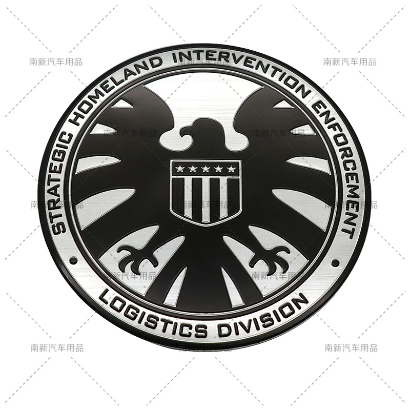7.5cm Aluminium Alloy Metal Trail Rated round for AGENTS OF SHIELD Emblem Badge For Car Motorcycle Car Styling Stickers