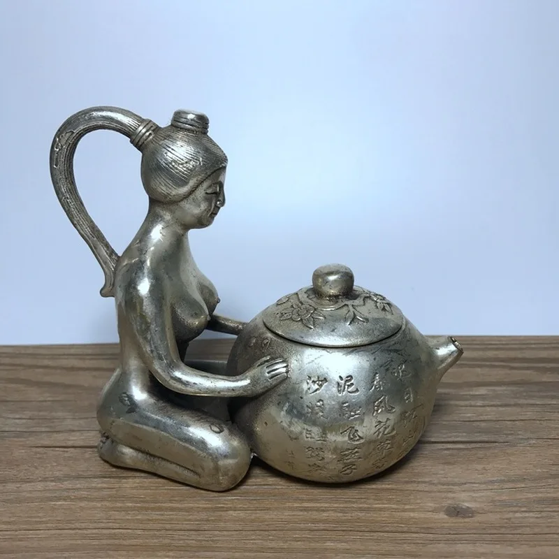 Antique ware, ornaments, white bronze serving , water , teapot, wine pot