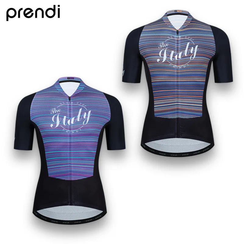 PRENDI 2022 Man Cycling Jersey Short Sleeve Maillot Summer Bike Clothes Reflective Tape Comfortable Male Bicycle Sports Wear