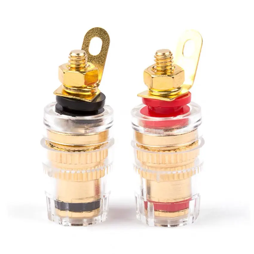 1PCS Binding Post Banana Plug Connector Audio Jack Socket For Amplifier Speaker Terminal Board Gold Plated Consumer Electronics