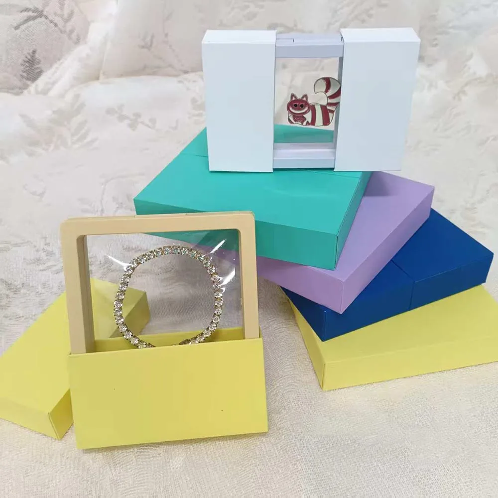 Pull-Out Jewelry Box Transparent Drawer Case Bracelets Earrings Brooches Gift Display Box Pendants Keychains Storage Case