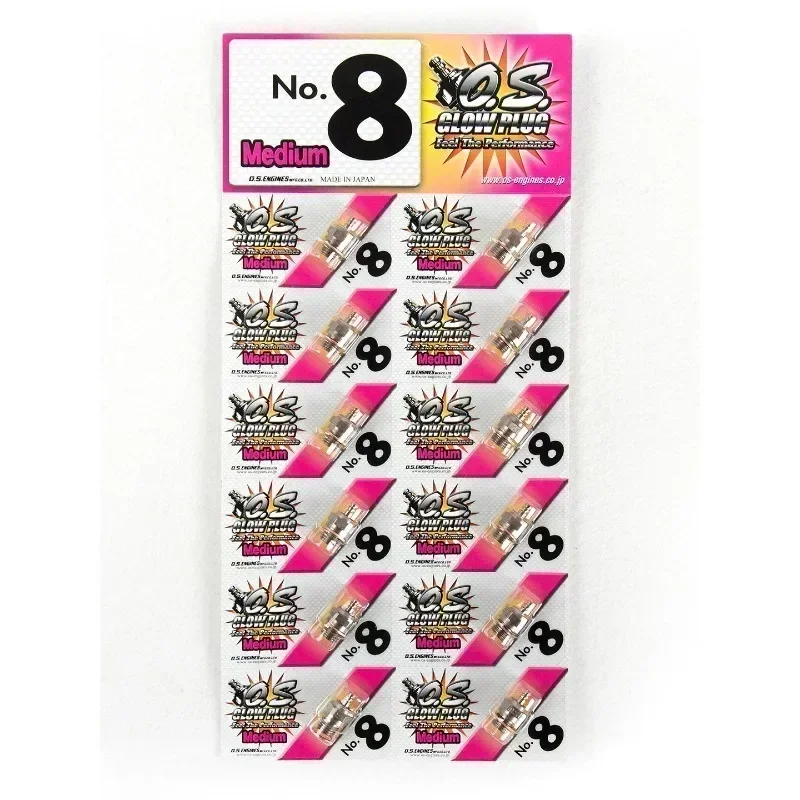 OS O.S. 8 رقم 8 # 8 قابس توهج قياسي شرارة متوسطة لألعاب التحكم عن بعد لمحرك شاحنة سيارة RC