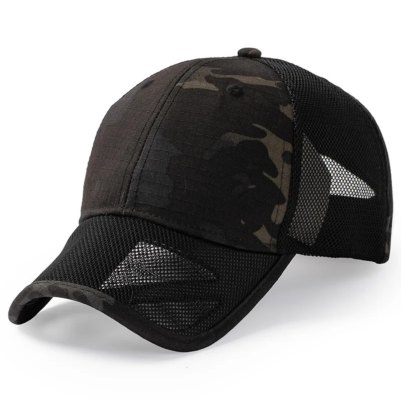 New XXL Large Size Camouflage Trucker Hat Men Breathable Mesh Baseball Cap Big Head Spring Summer Sun Caps  Adjustable