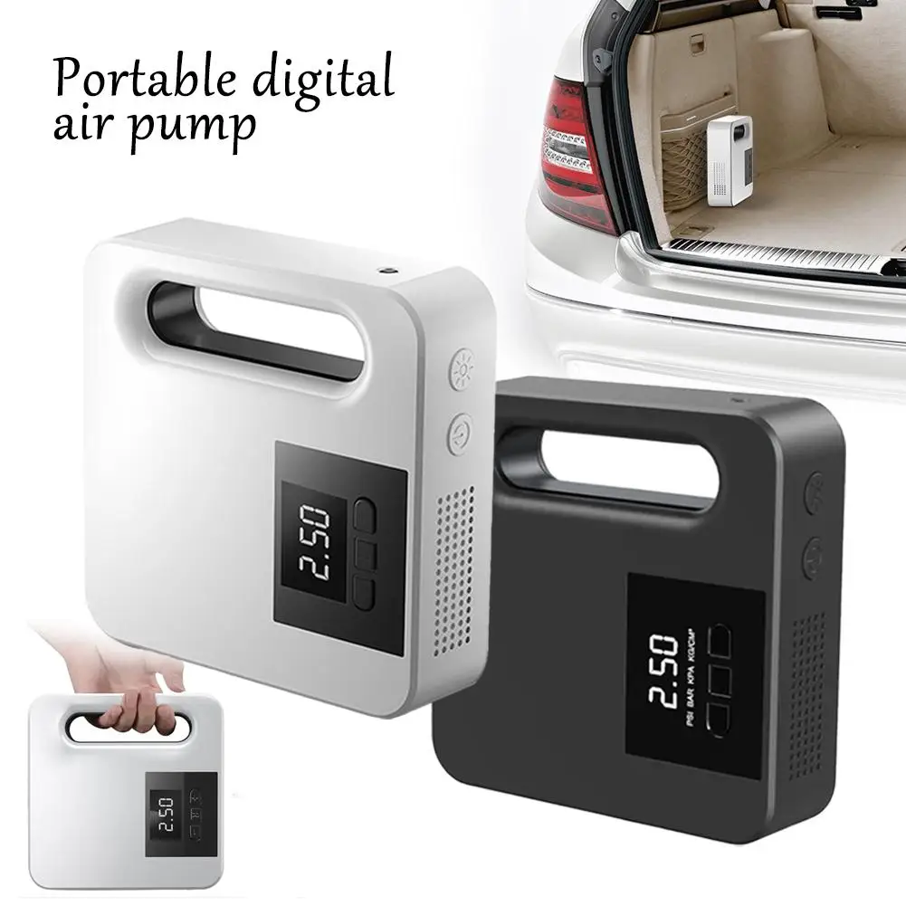 

Digital Display Portable Car Air Pump Electric 12v LED Used Portable Lightweight Inflation Inflator Tire Light Night At Fas L7E2