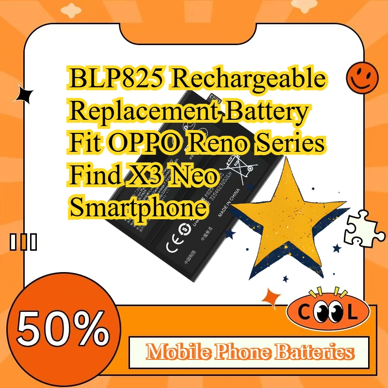 BLP825 Rechargeable Replacement Battery Fit OPPO Reno Series Find X3 Neo Smartphone