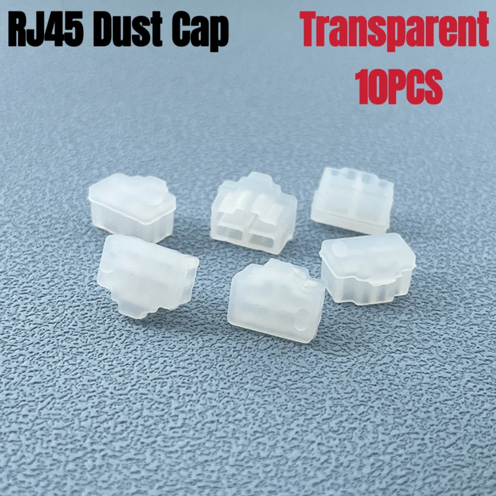 10PCS Ethernet Hub Port RJ45 Anti Dust Cover Cap Protector Plug RJ45 Dust Plug For Laptop/ Computer/ Router RJ45 Connector