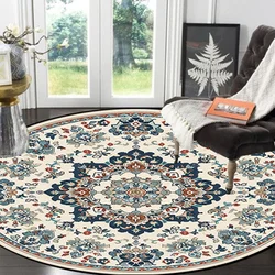 American Retro Round Lving Room Carpet Large Bedroom Decor Sofa Mat Non-slip Cloakroom Lounge Rug Washable Hanging Chair Rug